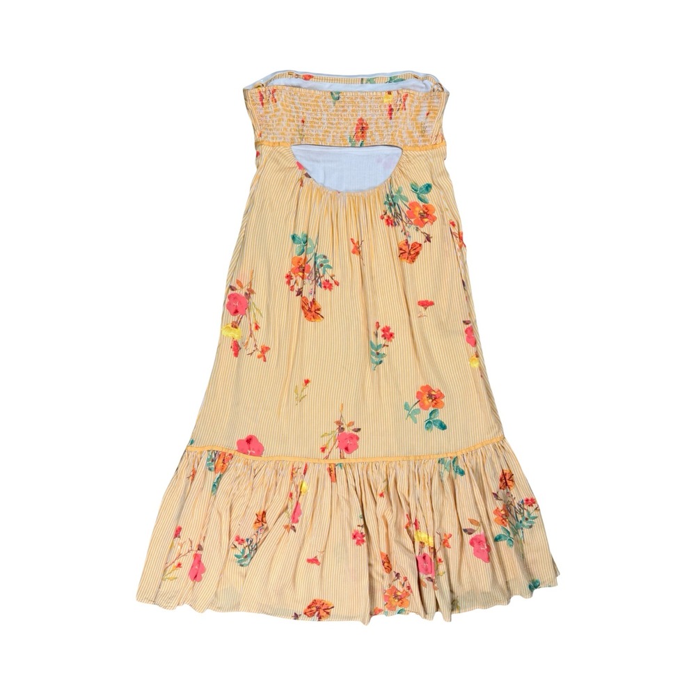 Free People Rosie Posie Sunshine Floral Strapless Midi Dress Womens L - Picture 3 of 16
